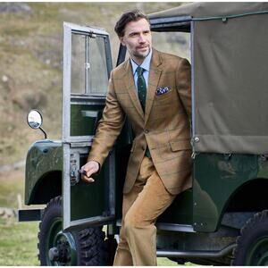 Joseph Turner Yorkshire Lambswool Windowpane Blazer Jacket 48R Mallalieus Coat